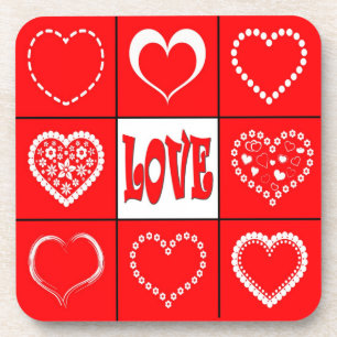 Heart design coaster