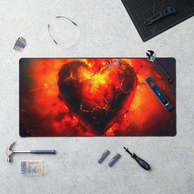 Heart Design Desk Mat (Workstation)