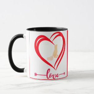 Heart Design, Holding Hands, couple Velentine'day Mug