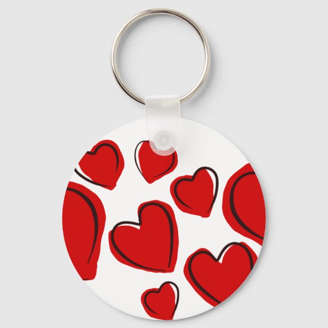 Heart Design Key Ring (Front)