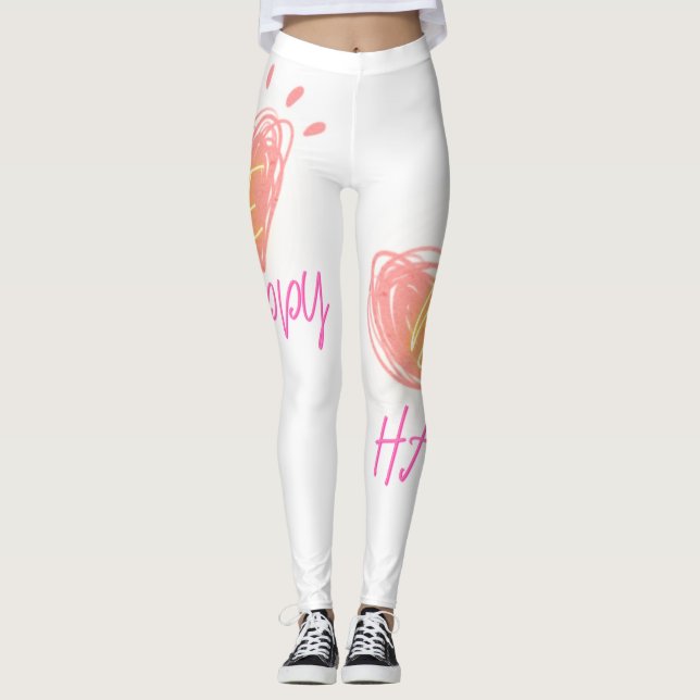  Heart Design Leggings (Front)