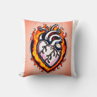 Heart design pillow awm print