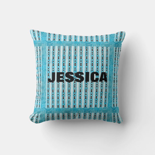 Heart Design Pillow with Name (Front)