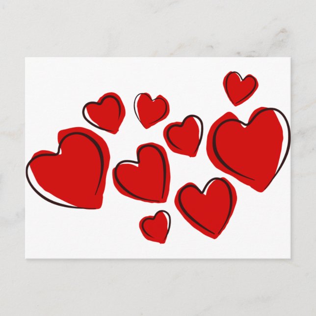 Heart Design Postcard (Front)