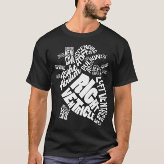 Heart Diagram Cardiac Nurse Anatomy Student T-Shirt