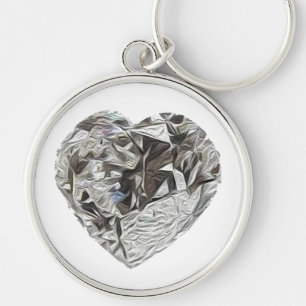 Heart Diamond Key Ring