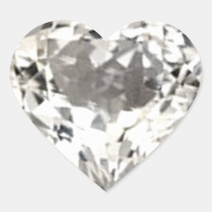 Heart Diamond Print Sticker