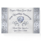 Heart Diamond Wedding Anniversary Guest Book