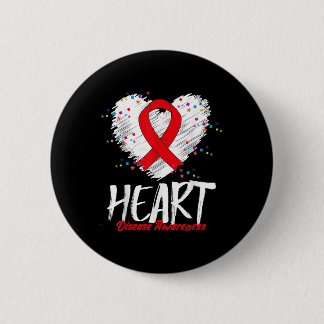 Heart Disease Awareness _2 6 Cm Round Badge