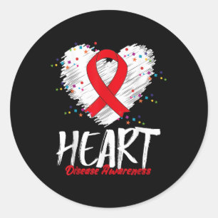 Heart Disease Awareness _2 Classic Round Sticker