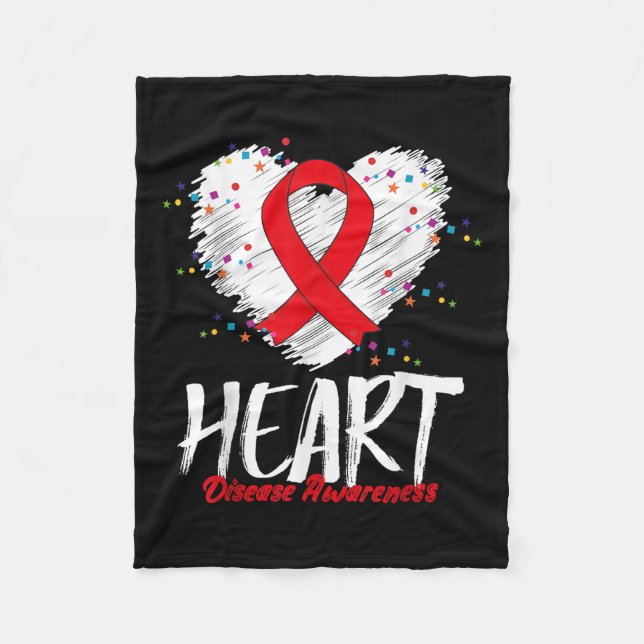 Heart Disease Awareness _2  Fleece Blanket (Front)