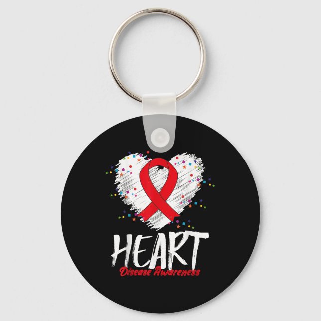 Heart Disease Awareness _2  Key Ring (Front)