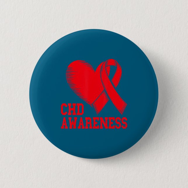 Heart Disease Awareness  6 Cm Round Badge (Front)