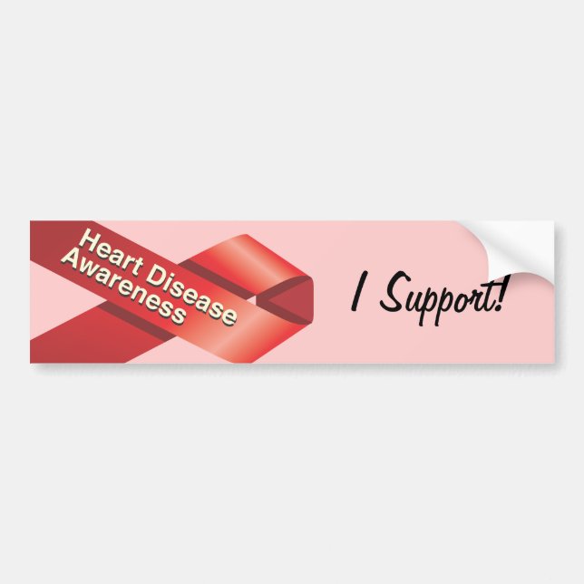 Heart Disease Awareness Bumper Sticker (Front)