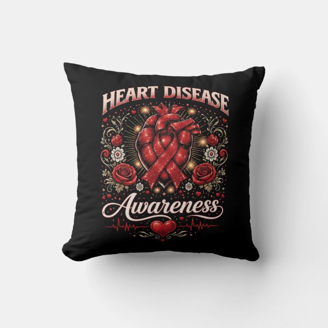Heart Disease Awareness Cushion (Front)