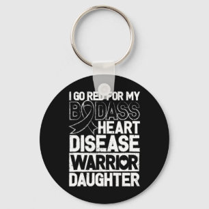 Heart Disease Awareness D Warrior Daughter Go Red Key Ring