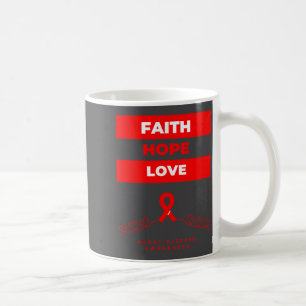 Heart Disease Awareness Faith Hope Love Design Coffee Mug