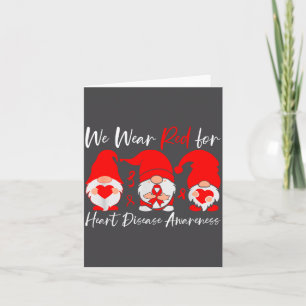 Heart Disease Awareness Gnome  Card