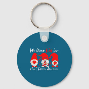 Heart Disease Awareness Gnome  Key Ring