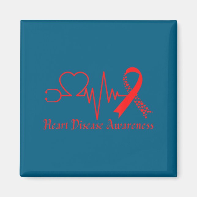Heart Disease Awareness Go Red In February Health  Magnet (Front)