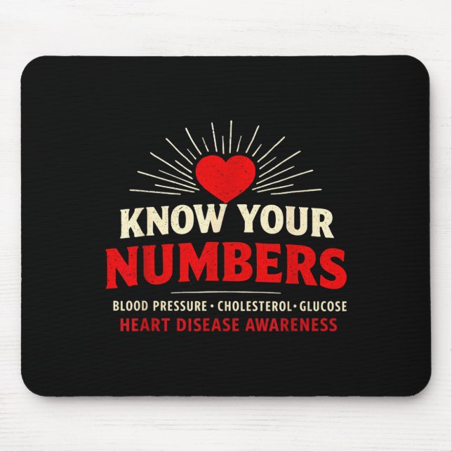 Heart Disease Awareness Go Red In February Health  Mouse Mat (Front)