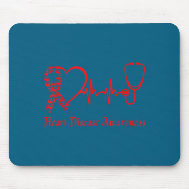 Heart Disease Awareness Go Red In February Health  Mouse Mat (Front)