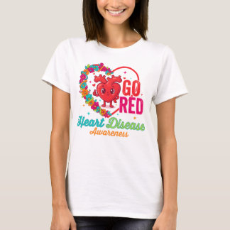 Heart Disease Awareness Graphic Hoodie” T-Shirt