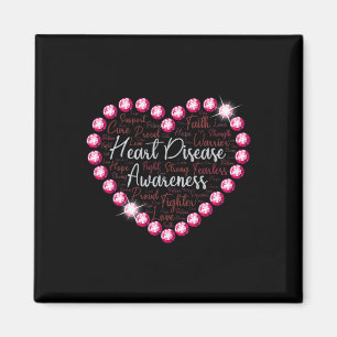 Heart Disease Awareness Health Month Support Love  Magnet