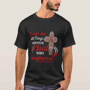 Heart Disease Awareness Heart Disease Warrior Chri T-Shirt