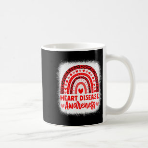 Heart Disease Awareness Heart Month Rainbow Heart  Coffee Mug