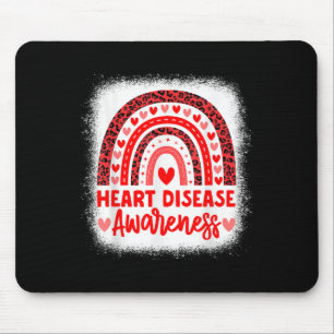 Heart Disease Awareness Heart Month Rainbow Heart Mouse Mat