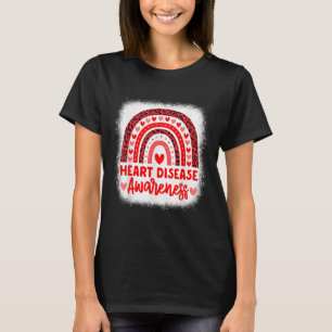 Heart Disease Awareness Heart Month Rainbow Heart T-Shirt
