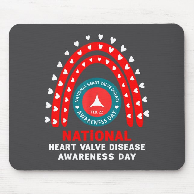 Heart Disease Awareness - Heart Valve Disease Awar Mouse Mat (Front)