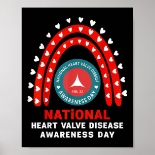 Heart Disease Awareness - Heart Valve Disease Awar Poster