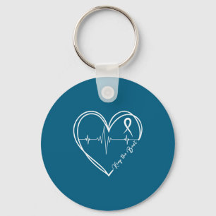 Heart Disease Awareness Heartbeat Chd Wear Red Hea Key Ring