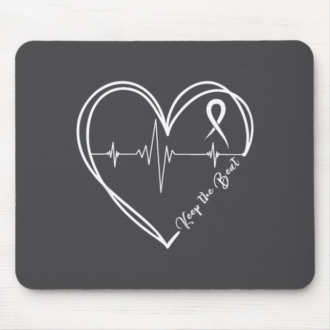 Heart Disease Awareness Heartbeat Chd Wear Red Hea Mouse Mat (Front)