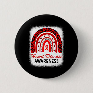 Heart Disease Awareness In February We Go Red  6 Cm Round Badge