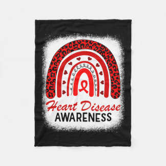 Heart Disease Awareness In February We Go Red Fleece Blanket