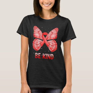 Heart Disease Awareness Kindness Butterfly Ribbon  T-Shirt