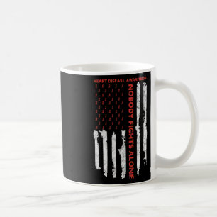 Heart Disease Awareness Month American Flag Coffee Mug