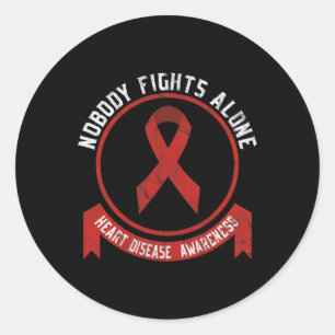 Heart Disease Awareness Month American Heart Healt Classic Round Sticker