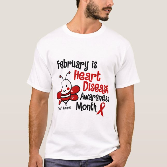Heart Disease Awareness Month Bee 1.3 T-Shirt (Front)