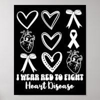 Heart Disease Awareness Month For Women Red Heart