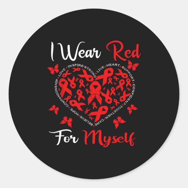 Heart Disease Awareness Month Open Heart Diseases  Classic Round Sticker (Front)