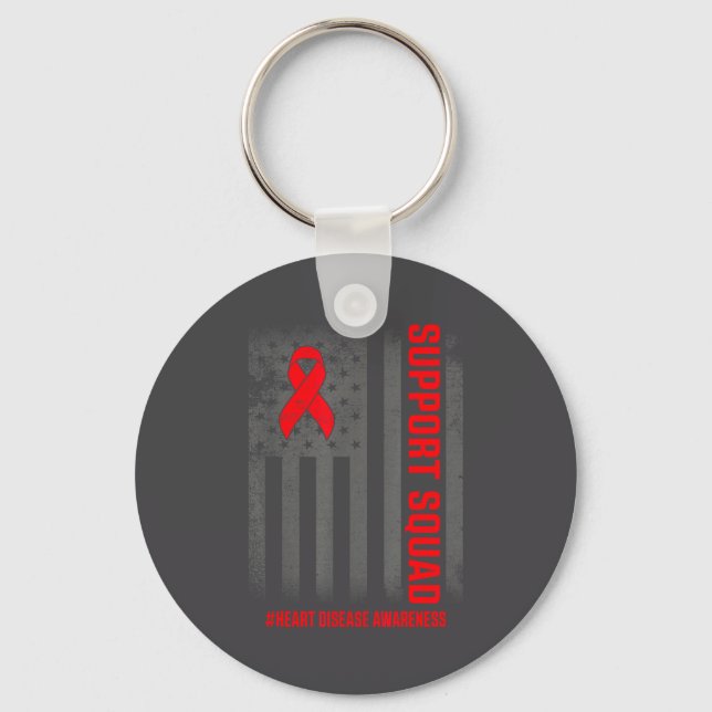Heart Disease Awareness Month Open Heart Diseases  Key Ring (Front)
