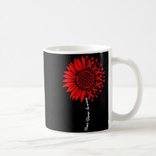 Heart Disease Awareness Month Sunflower For Women  Coffee Mug