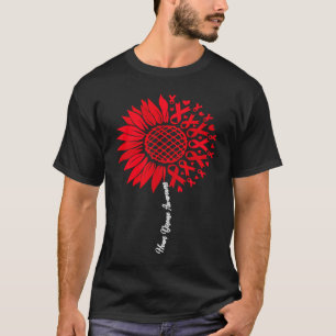 Heart Disease Awareness Month Sunflower For Women  T-Shirt