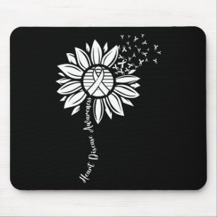 Heart Disease Awareness Month Sunflower Ribbon Mouse Mat