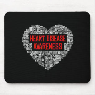 Heart Disease Awareness Month Wear Red Love Heart Mouse Mat