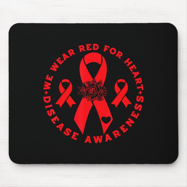 Heart Disease Awareness  Mouse Mat (Front)